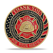 Firefighter Challenge Coin Thank You for Your Service