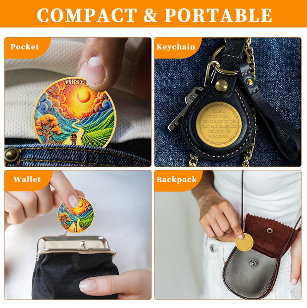 Traveler's Path First Step Sobriety Coin