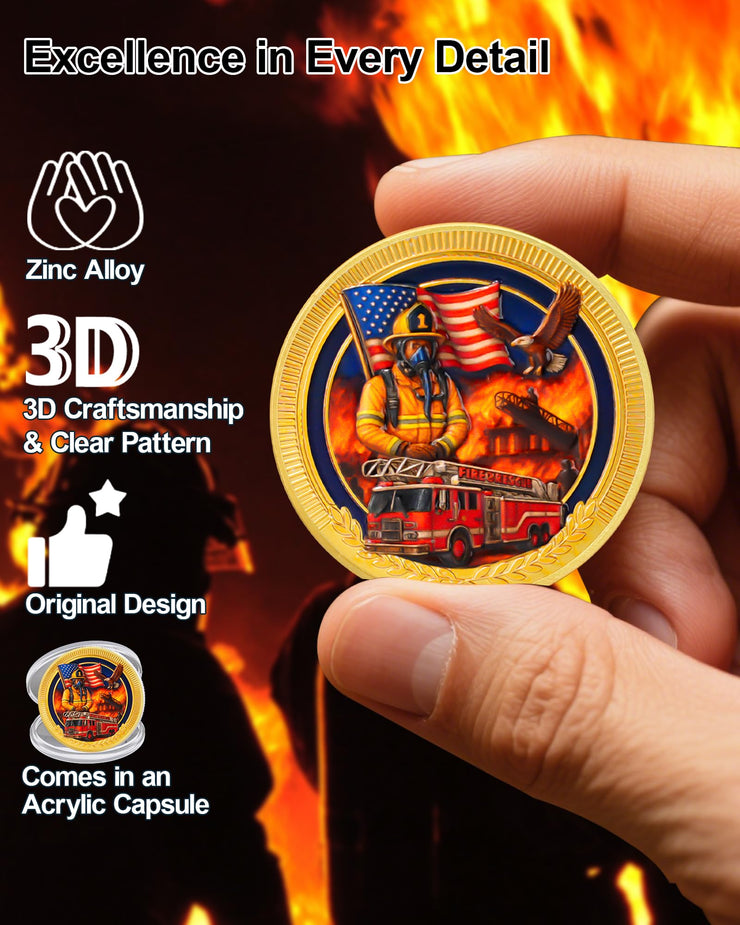 Firefighter Courage Commitment Challenge Coin