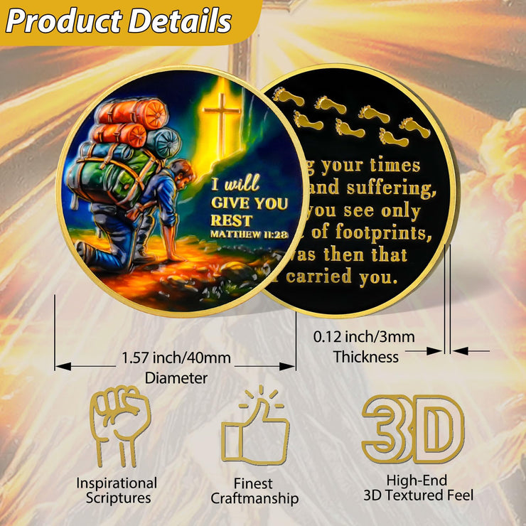 Tokenara Christian Challenge Coin for Men Women