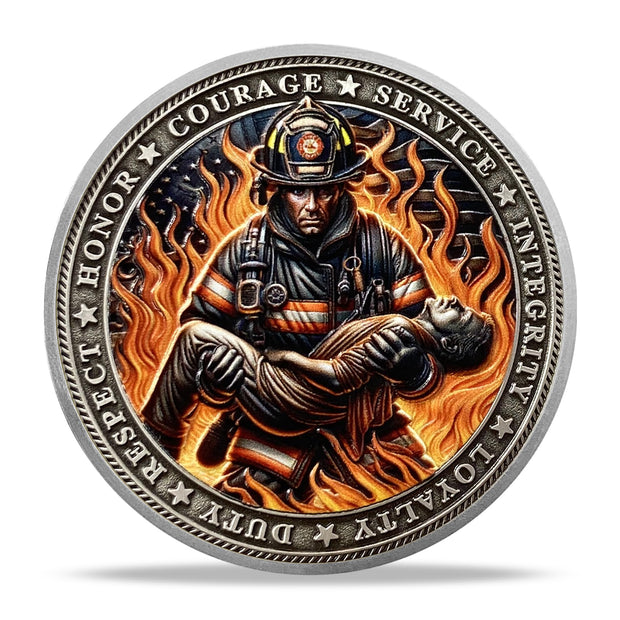 Firefighter Rescue Challenge Coin