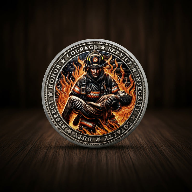 Firefighter Rescue Challenge Coin