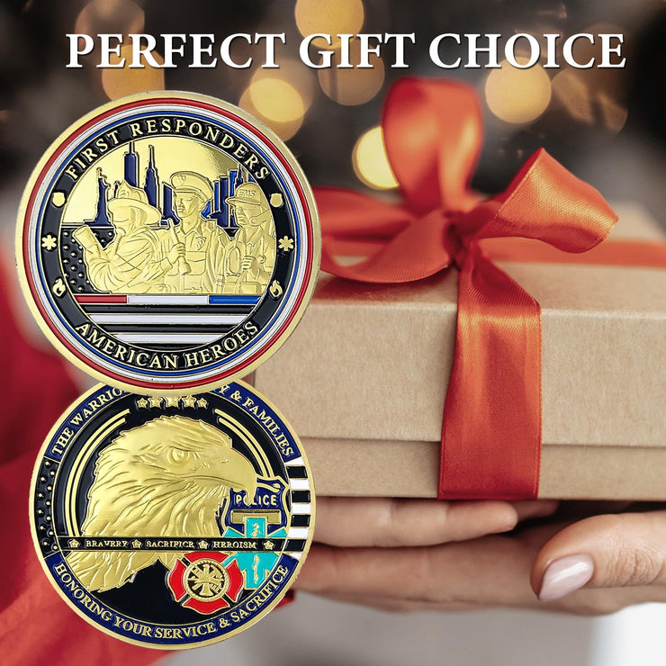 Honor American Heroes EMS Police Firefighter Coin
