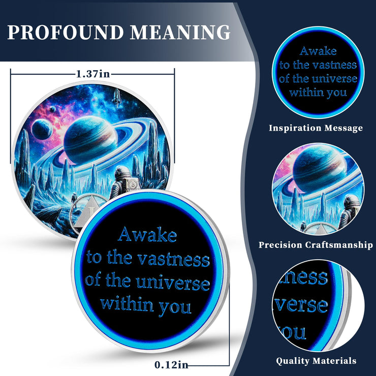Personalized Cosmic Trek Awakening The Inner Self Recovery Sobriety Coin