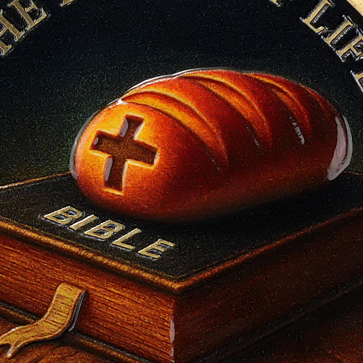Bible Bread Religious Coin Inspirational Bible Verse Medallion
