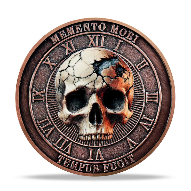 Tempus Fugit EDC Stoic Token Timeless Reminder of Life Memento Mori Coin