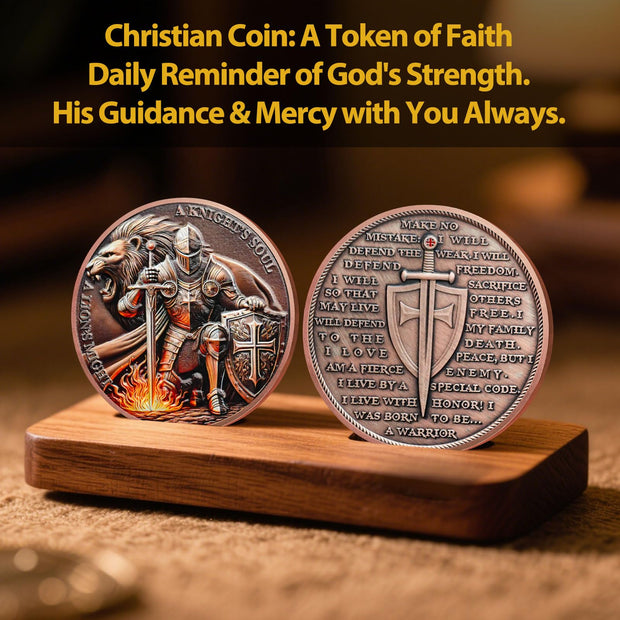 Knight & Lion Christian Challenge Coin
