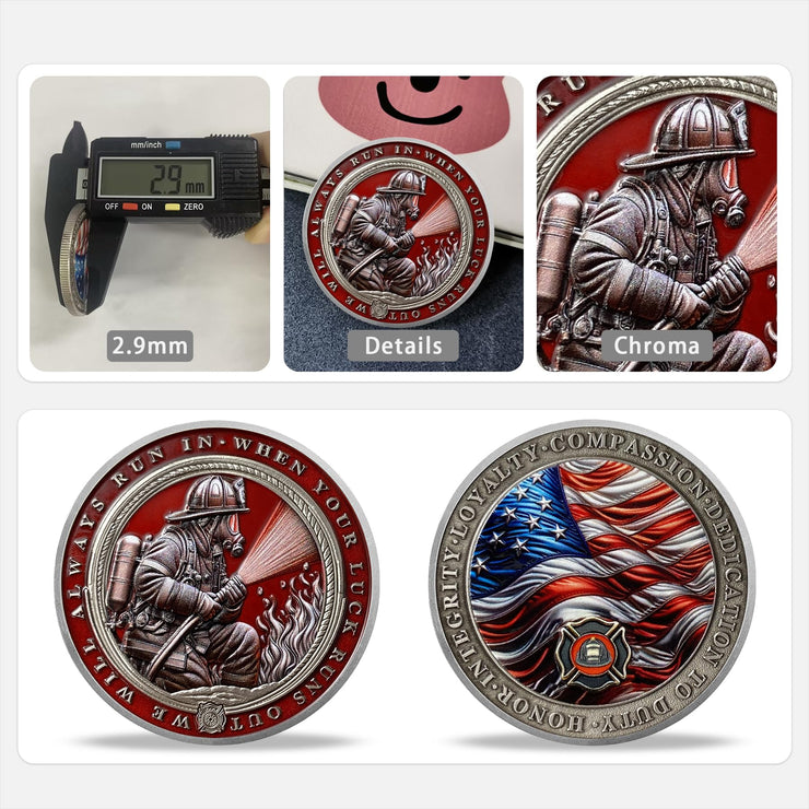 Masked Firefighter Courage & Honor Challenge Coin