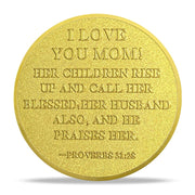 Mother and Son Love Coin I Love You Mom Coin