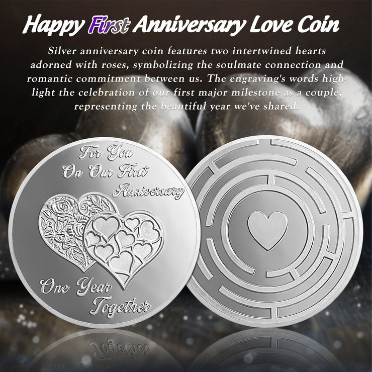 Happy First Anniversary Love Coin