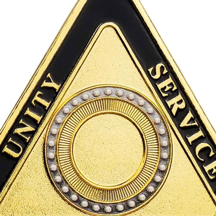 Personalized Triangle Glimmer Amber Dream Sobriety Coin