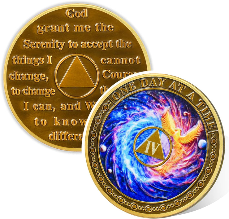 Personalized Phoenix Rebirth Sobriety Coin