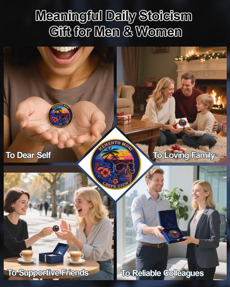 Memento Mori Coin Skull Challenge Coins Carpe Diem Coin