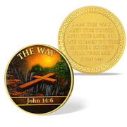 Cross Bridge Design Christian Prayer Medallion