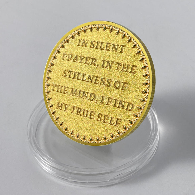 Mandala Flower Recovery Sobriety Coin