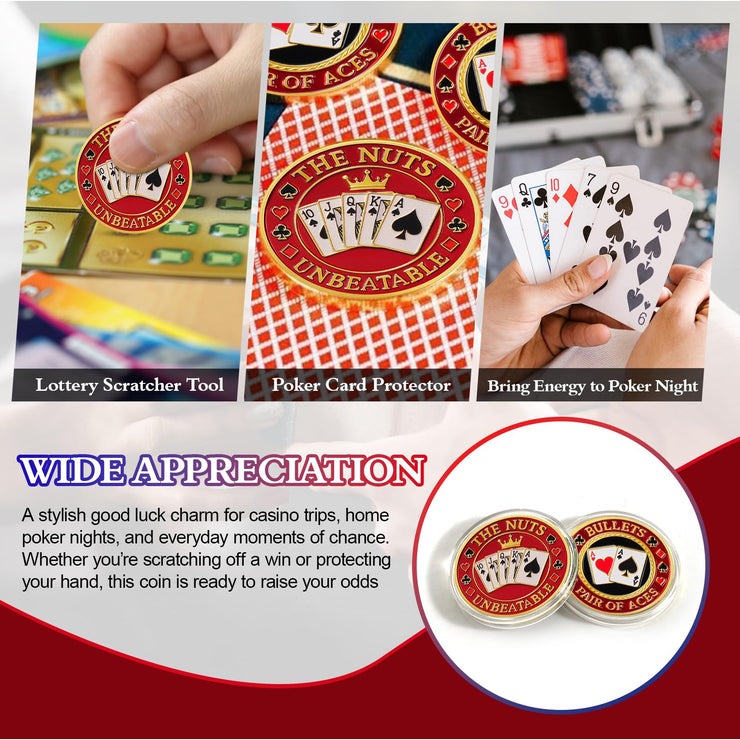 Poker Card Protectors  Good Luck Guard Coin