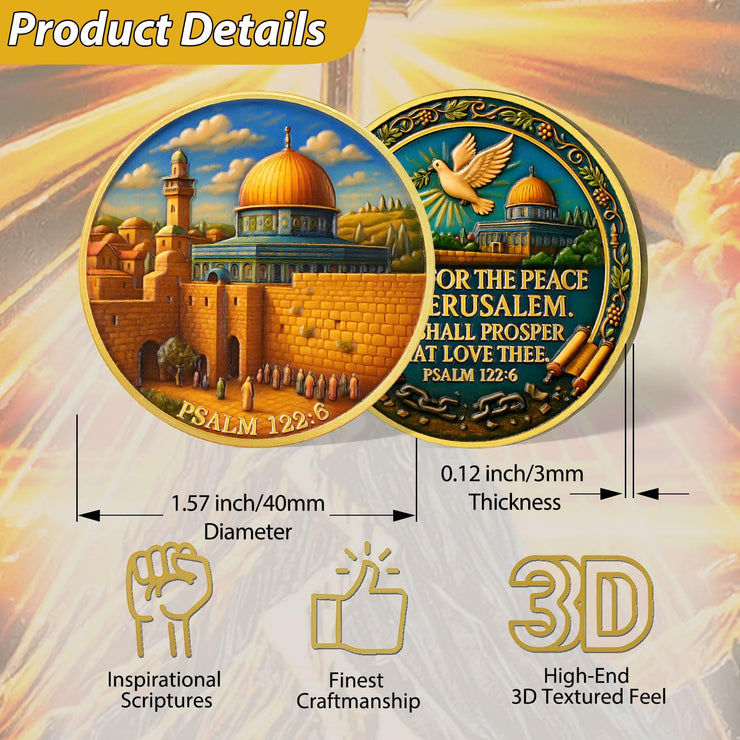 Jerusalem Peace Commemorative Christian Challenge Coin