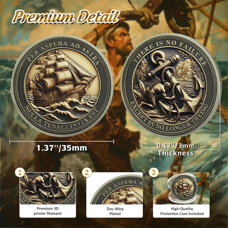 Sailing Anchor Inspiration  Symbol of Faith and Strength Encouragement Coin