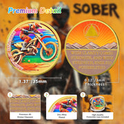 Original Breaking Limits Dirt Biking Sport Sobriety Coin