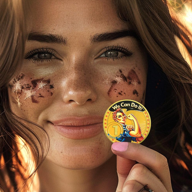 Rosie The Riveter 1-3 Year Sobriety Coin