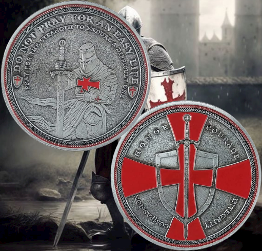 Knights Templar Armor Of God Challenge Coin Gifts for Christian🎁