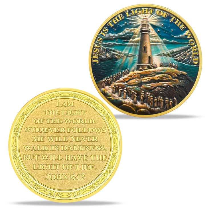 Crowd Lighthouse Religious Coin