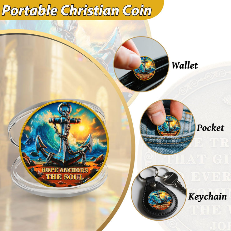 Hope Anchors The Soul Christian Navy Challenge Coin