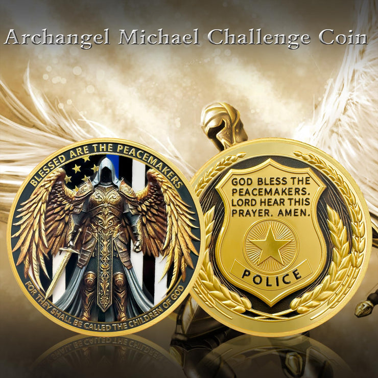 Archangel Michael Blessed Peacemakers Saint Michael Police Officers Prayer Coin