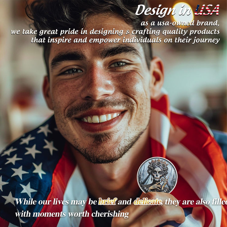 Skull Butterfly Stoic Gothic Queen Memento Mori Coin