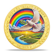 Rainbow Ark Dove Religious Coin