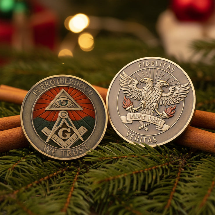 Fidelitas Veritas Fiat Lux Masonic Commemorative Coin