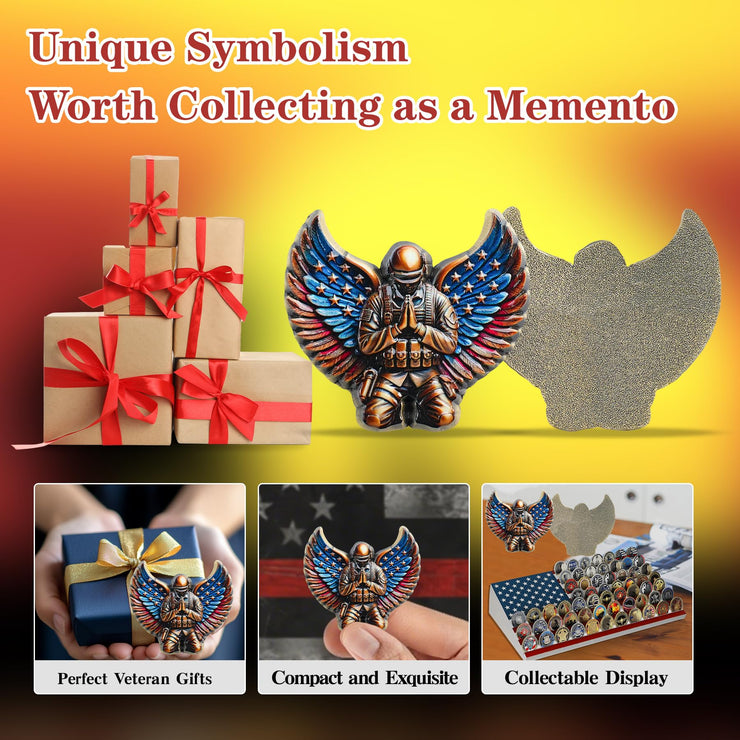 Guardian Wings Shaped Appreciation Veterans Challenge Coins