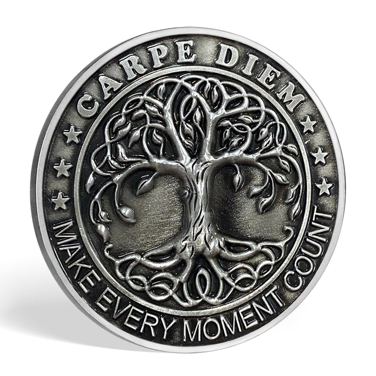 Memento Mori Memento Vivere Coin 3D Skull Challenge Coins