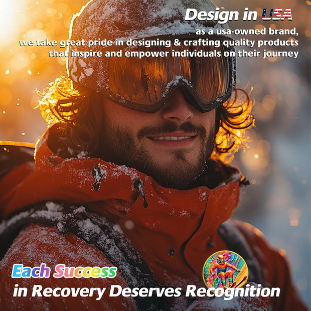 Breaking Limits Skiing Sport Sobriety Coin