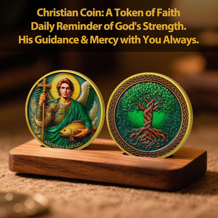 Archangel Raphael Healing Prayer Christian Challenge Coins