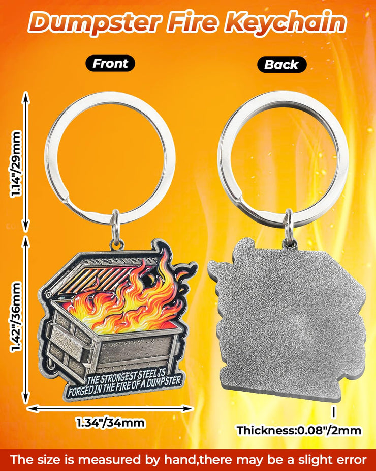 Strongest Steel Forged Emotional Dumpster Fire Keychain