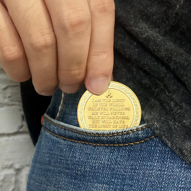 Jesus and Angels Divine Messenger Religious Coin