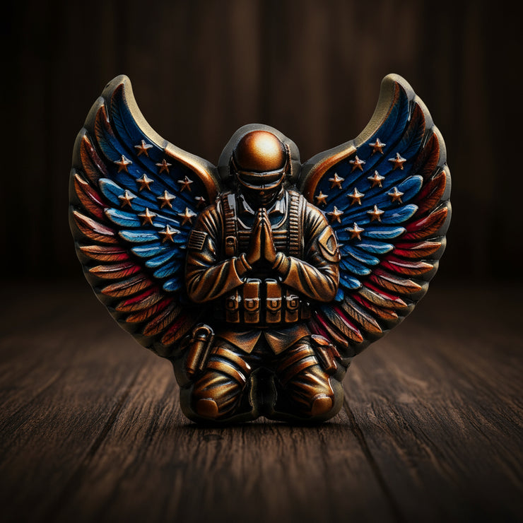 Guardian Wings Shaped Appreciation Veterans Challenge Coins