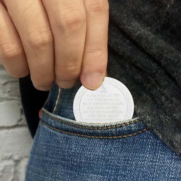 Divine Light of Jesus Christian Challenge Coin