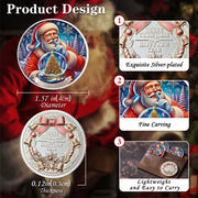 Crystal Ball Santa Claus Coin Merry Xmas Commemorative Coin