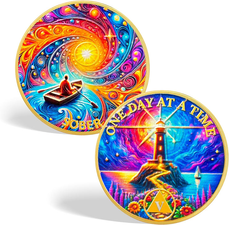 Personalized Recovery One Day at a Time  Sobriety Coin