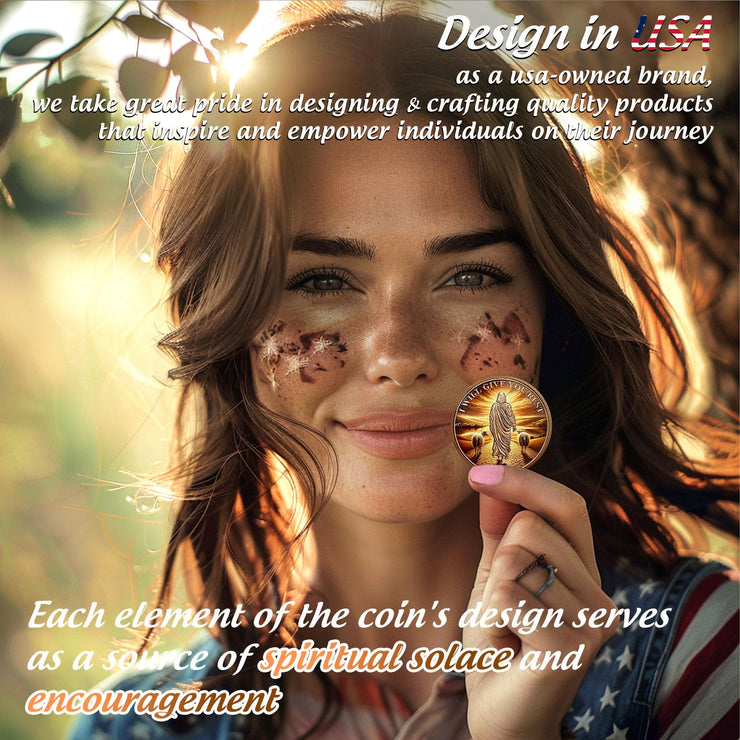 I Will Give You Rest Christian Challenge Coin