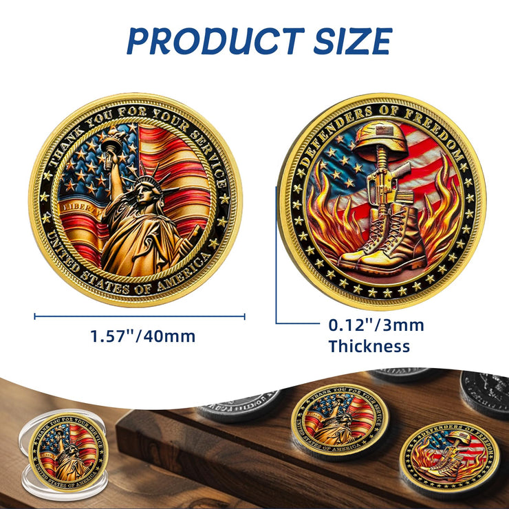 Thank You for Your Service Military Veterans Challenge Coins