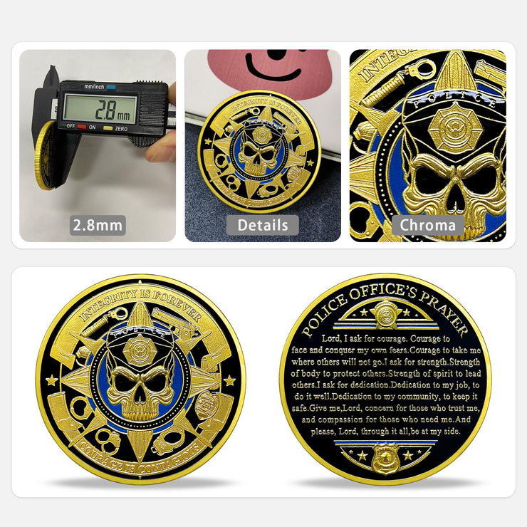 Patriotic Police Law Enforcement Valor & Duty Coin