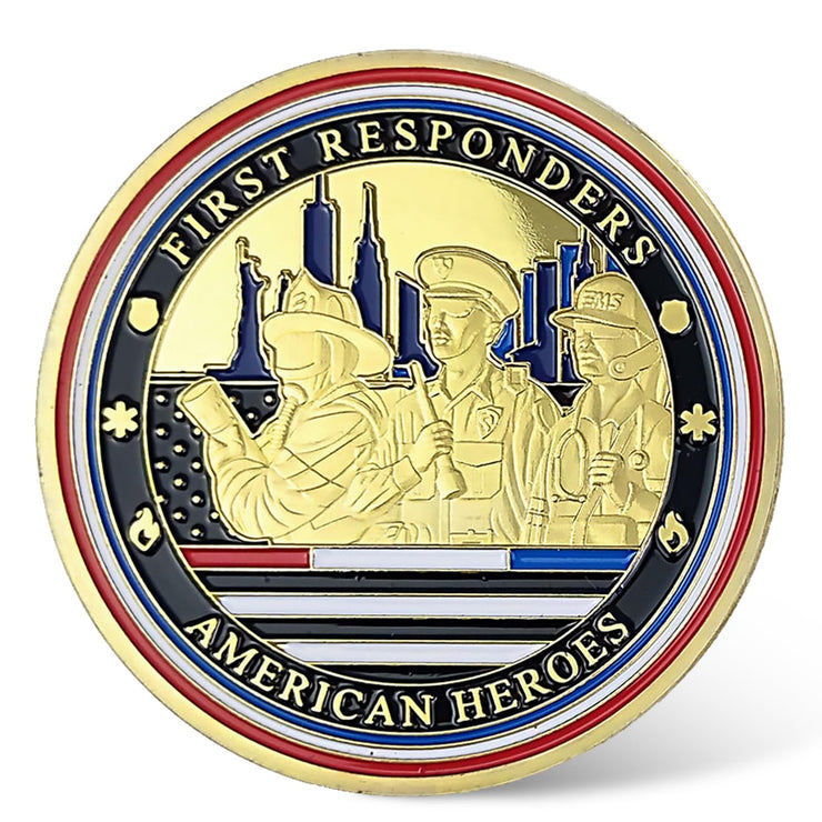 Honor American Heroes EMS Police Firefighter Coin