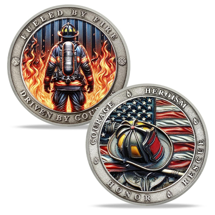 Honor Fire Department Rescue Prayer Coin