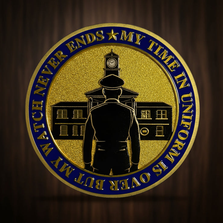 Patriotic Police Law Enforcement Honor & Service Medallion Coin