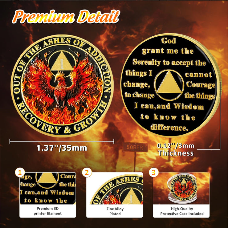 Personalized Triangle Reborn from Fire Delicate Sobriety Coin