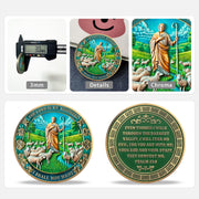 Inspirational Bible Verse 40 Jesus Shepherding Religious Coin