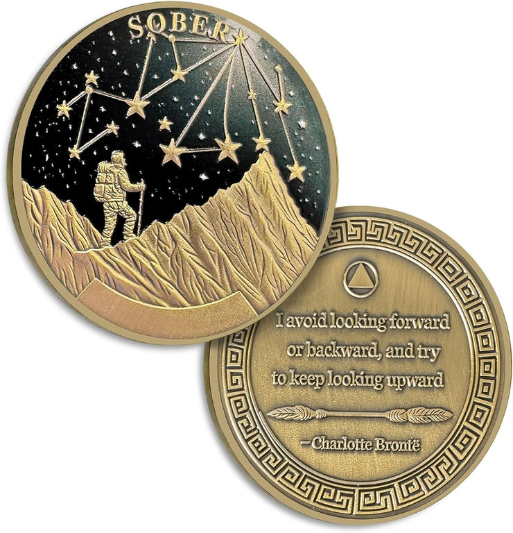 Under The Stars Pathfinder Explore Hope 1-10 Year Sobriety Coin